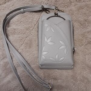 Save the girls Gray Floral Crossbody Handbag